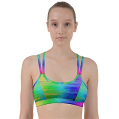 Colors Rainbow Pattern Line Them Up Sports Bra by paulaoliveiradesign