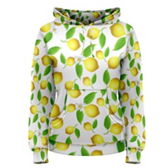 Lemon Pattern Women s Pullover Hoodie by Valentinaart