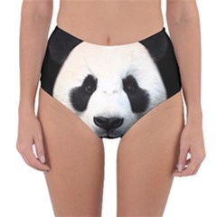 Panda Face Reversible High-waist Bikini Bottoms by Valentinaart