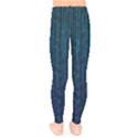 Stylish Abstract Blue Strips Kids  Legging View2