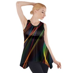 Rainbow Ribbons Side Drop Tank Tunic by Nexatart