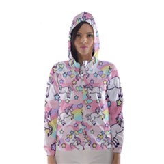 Unicorn Rainbow Hooded Wind Breaker (women) by Nexatart