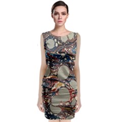 Marbling Classic Sleeveless Midi Dress by Nexatart