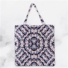 Futuristic Geo Print Grocery Tote Bag by dflcprints