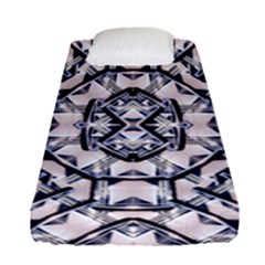 Futuristic Geo Print Fitted Sheet (single Size) by dflcprints