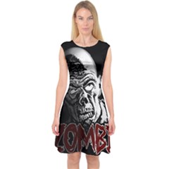 Zombie Capsleeve Midi Dress by Valentinaart