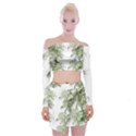 Trees Tile Horizonal Off Shoulder Top with Skirt Set View1