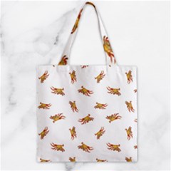 Crabs Photo Collage Pattern Design Zipper Grocery Tote Bag by dflcprints