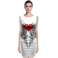 Angel Heart Tattoo Classic Sleeveless Midi Dress by Valentinaart