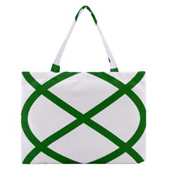 Lissajous Small Green Line Zipper Medium Tote Bag by Mariart