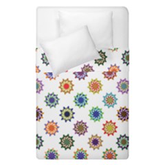 Flowers Pattern Recolor Artwork Sunflower Rainbow Beauty Duvet Cover Double Side (single Size) by Mariart