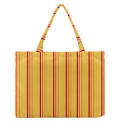 Red Orange Lines Back Yellow Zipper Medium Tote Bag by Mariart