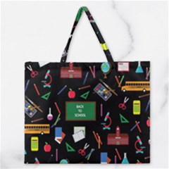 Back To School Zipper Large Tote Bag by Valentinaart