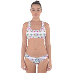 Birds Fish Flowers Floral Star Blue White Sexy Animals Beauty Rainbow Pink Purple Blue Green Orange Cross Back Hipster Bikini Set by Mariart