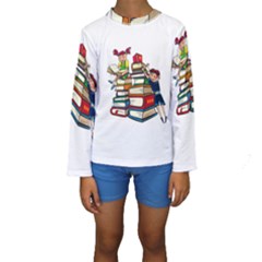 Back To School Kids  Long Sleeve Swimwear by Valentinaart