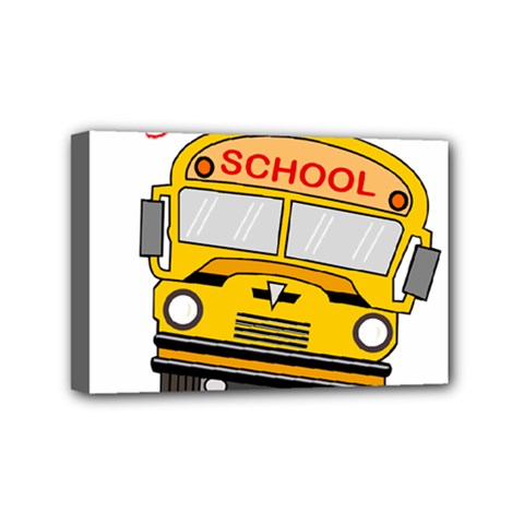 Back To School - School Bus Mini Canvas 6  X 4  by Valentinaart