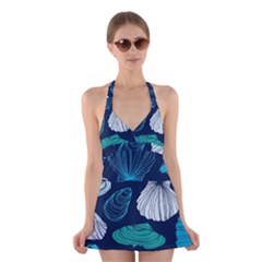 Mega Menu Seashells Halter Swimsuit Dress by Mariart