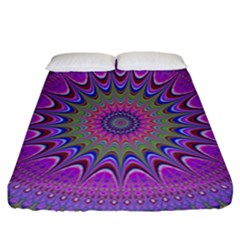 Art Mandala Design Ornament Flower Fitted Sheet (california King Size) by BangZart