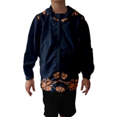 Floral Vintage Royal Frame Pattern Hooded Wind Breaker (kids) by BangZart