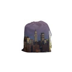 Skyline City Manhattan New York Drawstring Pouches (xs)  by BangZart