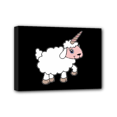 Unicorn Sheep Mini Canvas 7  X 5  by Valentinaart