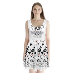 Cute Dalmatian Puppy  Split Back Mini Dress  by Valentinaart