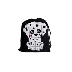 Cute Dalmatian Puppy  Drawstring Pouches (small)  by Valentinaart