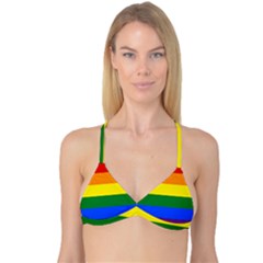 Pride Flag Reversible Tri Bikini Top by Valentinaart