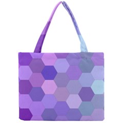 Purple Hexagon Background Cell Mini Tote Bag by Nexatart