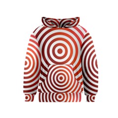 Concentric Red Rings Background Kids  Pullover Hoodie by Nexatart