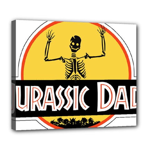 Jurassic Dad Dinosaur Skeleton Funny Birthday Gift Deluxe Canvas 24  X 20   by PodArtist