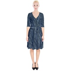 Teal Branches Wrap Up Cocktail Dress by greenthanet