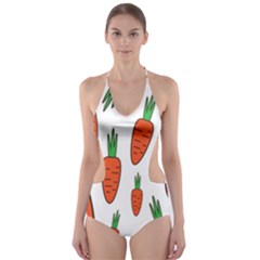 Fruit Vegetable Carrots Cut-out One Piece Swimsuit by Mariart