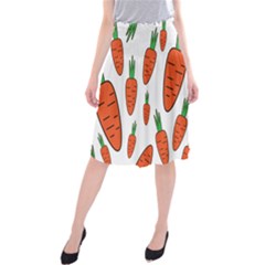 Fruit Vegetable Carrots Midi Beach Skirt by Mariart