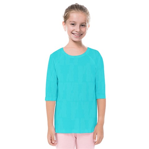 Line Blue Kids  Quarter Sleeve Raglan Tee by Mariart