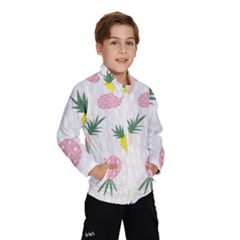 Pineapple Rainbow Fruite Pink Yellow Green Polka Dots Wind Breaker (kids) by Mariart