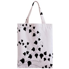 Black Leaf Zipper Classic Tote Bag by Mariart