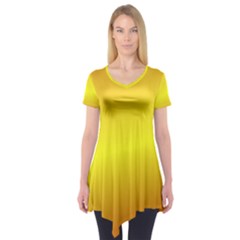 Gradient Orange Heat Short Sleeve Tunic  by Nexatart