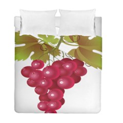 Red Fruit Grape Duvet Cover Double Side (full/ Double Size) by Mariart