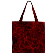 Simulation Red Water Waves Light Zipper Grocery Tote Bag by Mariart