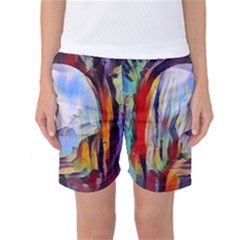 Abstract Tunnel Women s Basketball Shorts by NouveauDesign