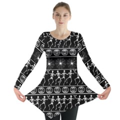 Halloween Pattern Long Sleeve Tunic  by ValentinaDesign