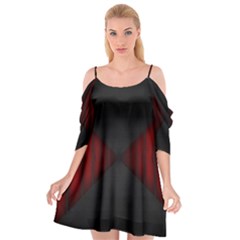 Black Red Door Cutout Spaghetti Strap Chiffon Dress by Mariart