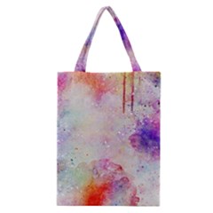 Watercolor Galaxy Purple Pattern Classic Tote Bag by paulaoliveiradesign