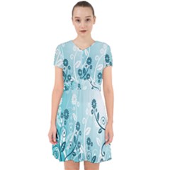 Flower Blue River Star Sunflower Adorable In Chiffon Dress by Mariart