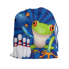 Tree Frog Bowling Drawstring Pouches (xxl) by crcustomgifts