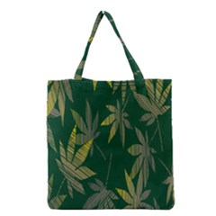 Marijuana Cannabis Rainbow Love Green Yellow Leaf Grocery Tote Bag by Mariart