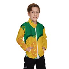 Pumpkin Peppers Green Yellow Wind Breaker (kids) by Mariart