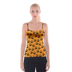 Halloween Jackolantern Pumpkins Icreate Spaghetti Strap Top by iCreate