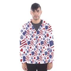 Peace Love America Icreate Hooded Wind Breaker (men) by iCreate